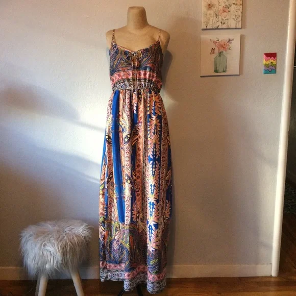 Runway Story | Dresses | Runway Story Boho Spaghetti Strap Maxi Dress |  Poshmark